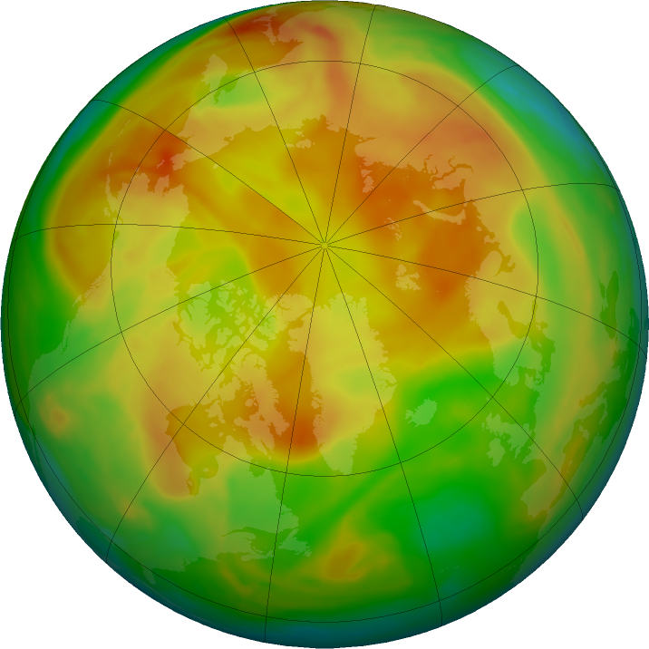 Arctic ozone map for 03 May 2022